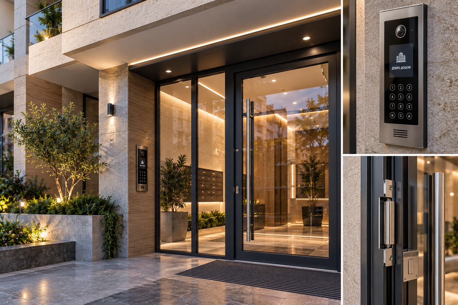 Modern Entrance with Smart Access Details